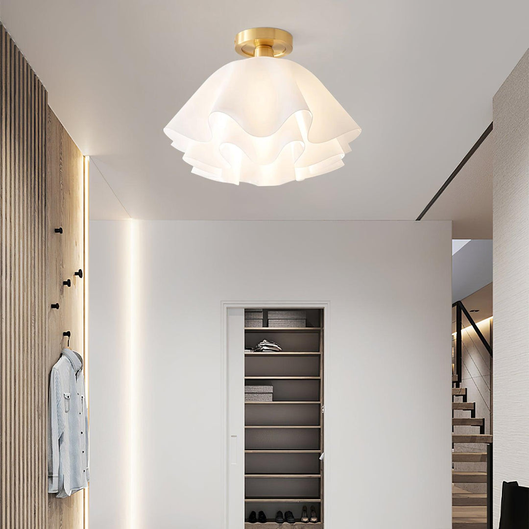 Elegante Deckenleuchte für modernes Zuhause, Kupfer, LED