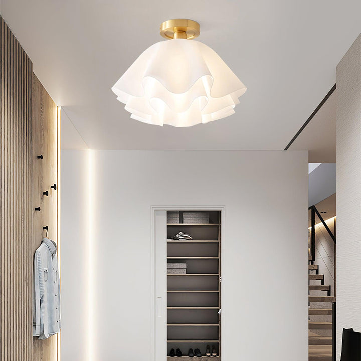 Elegante Deckenleuchte für modernes Zuhause, Kupfer, LED