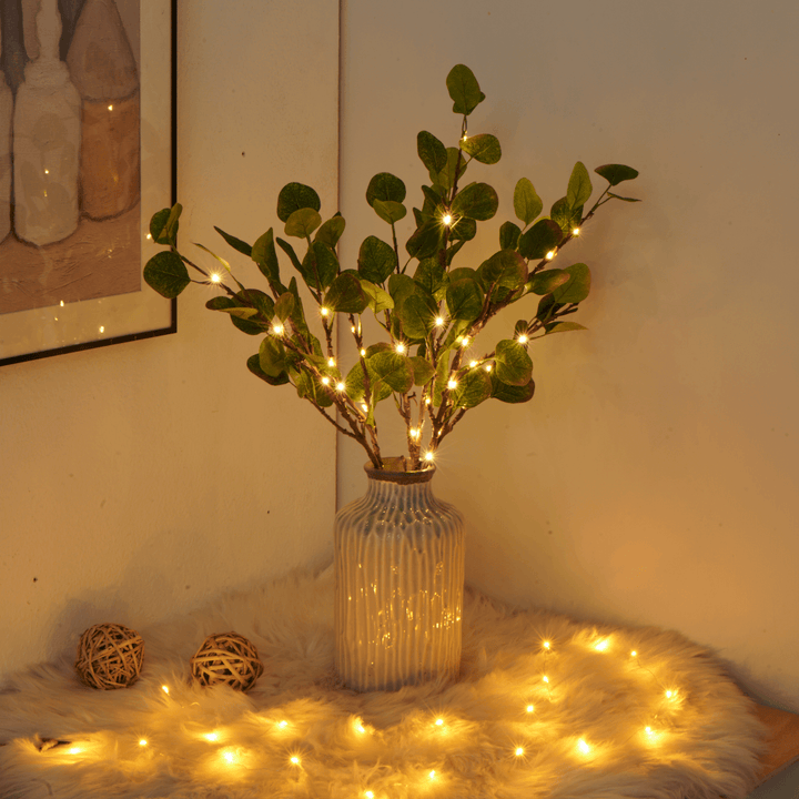 Feenlicht Olivenzweig Tischlampe mit 120 LEDs, warmweiß