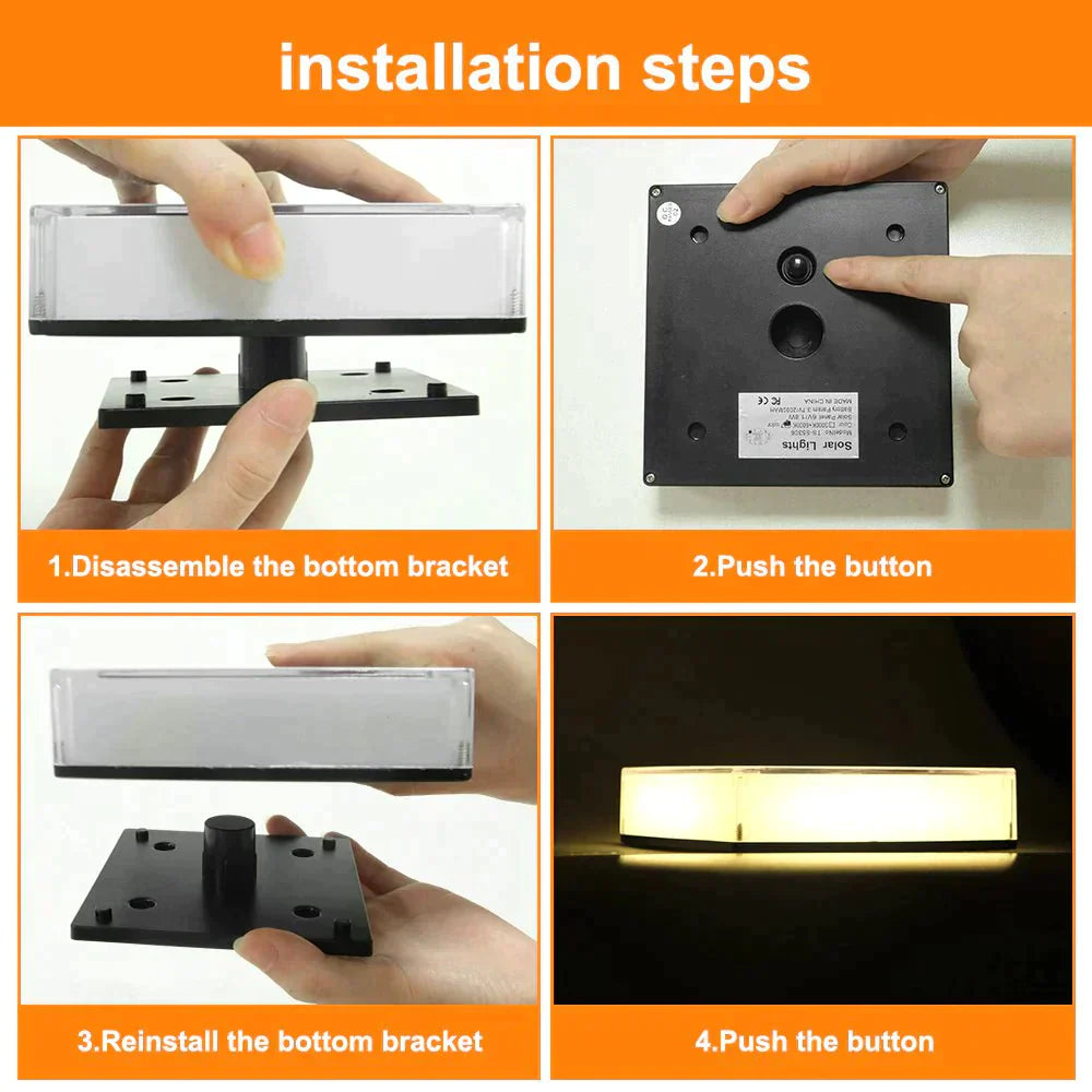 Moderne Flat Out Solarlampe für Außenbereich