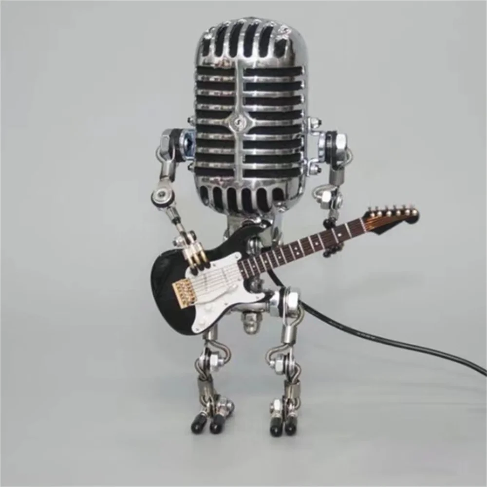 Roboter-Lampe mit Gitarre für einen modernen Touch