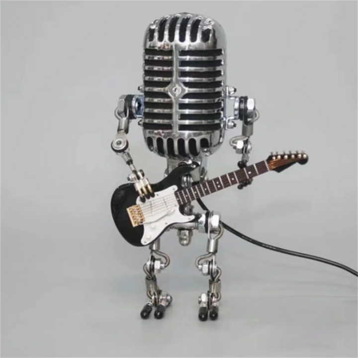 Roboter-Lampe mit Gitarre für einen modernen Touch