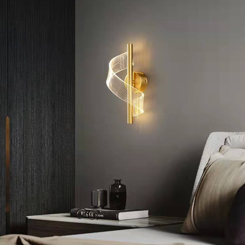 Luxuriöse Wandleuchte aus Glas mit LED-Technologie
