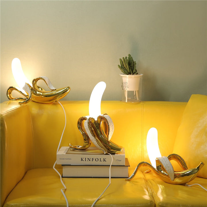 Elegante Art-Déco-Bananen-Tischlampen für stilvolles Interieur