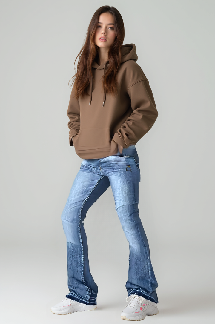 Stilvolle Damenjeans mit Schlag-Design