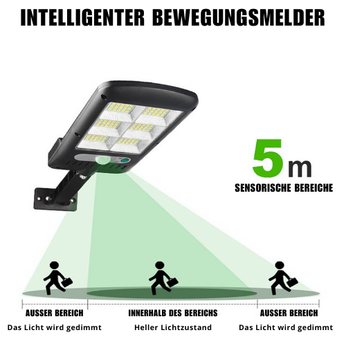 Superhelle Solar-LED-Wandlampe mit Bewegungssensor