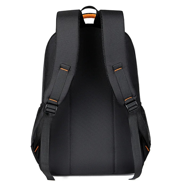 Schwarzer, wasserdichter Oxford-Rucksack, Business- und Schultasche, verstellbare Träger.