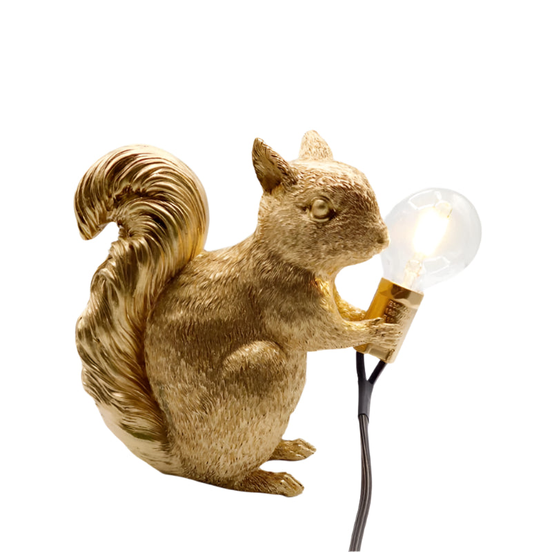 Nordische Designer Tischlampe mit Eichhörnchen-Motiv