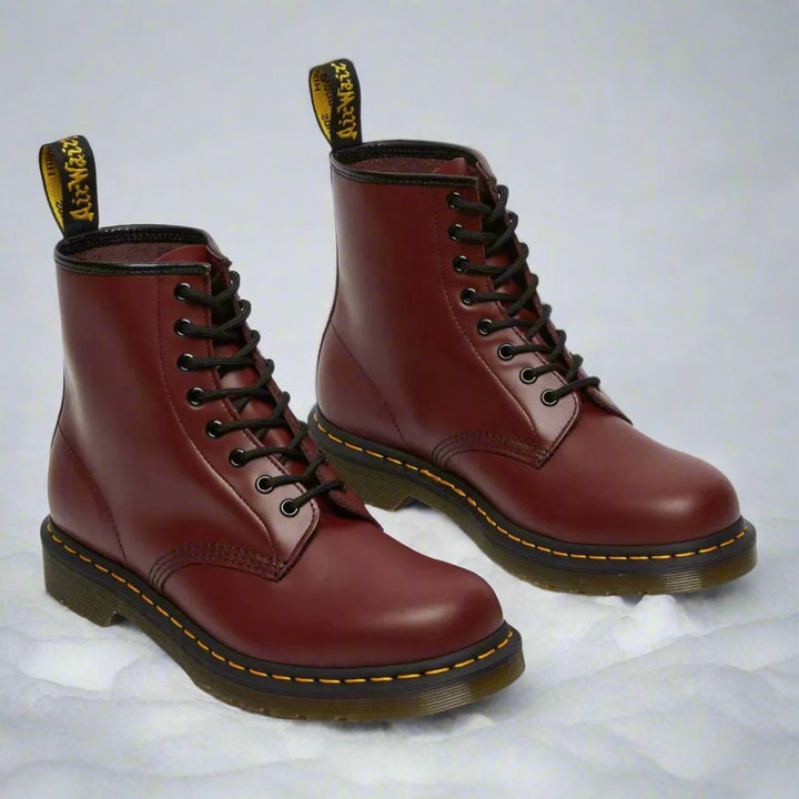 Damen Leder-Schnürstiefel in Klassischem Design