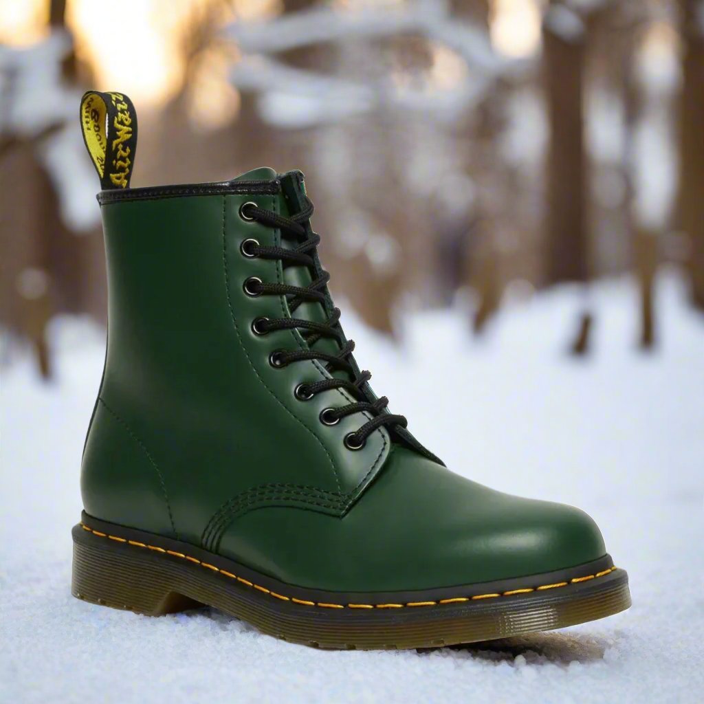 Damen Leder-Schnürstiefel in Klassischem Design