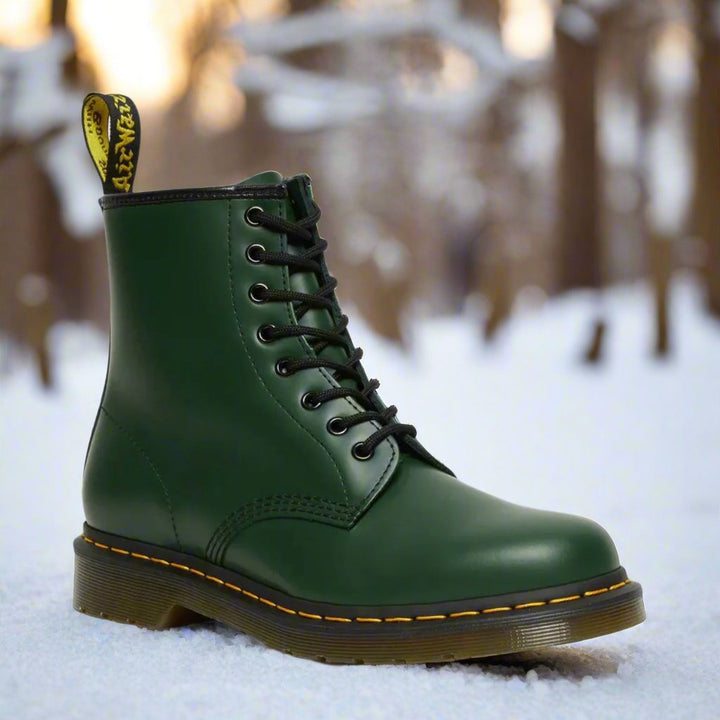 Damen Leder-Schnürstiefel in Klassischem Design