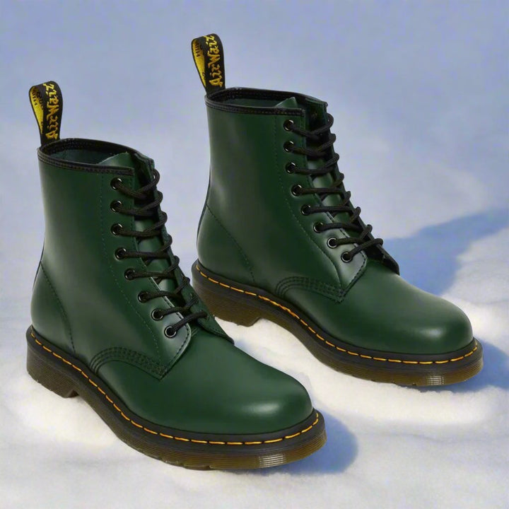 Damen Leder-Schnürstiefel in Klassischem Design