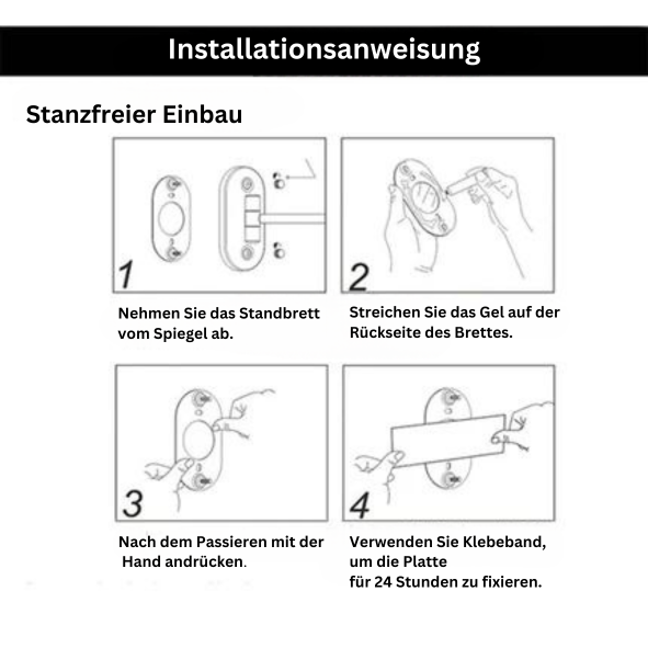 Goldener LED Make-up-Spiegel mit Vergrößerung, Aufladbar