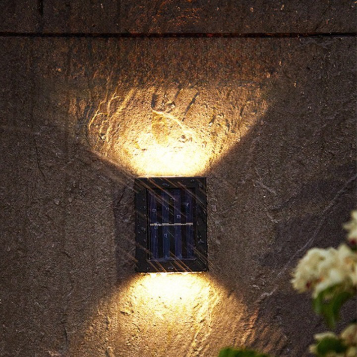 Solarbetriebene LED-Außenwandleuchten, wetterfest