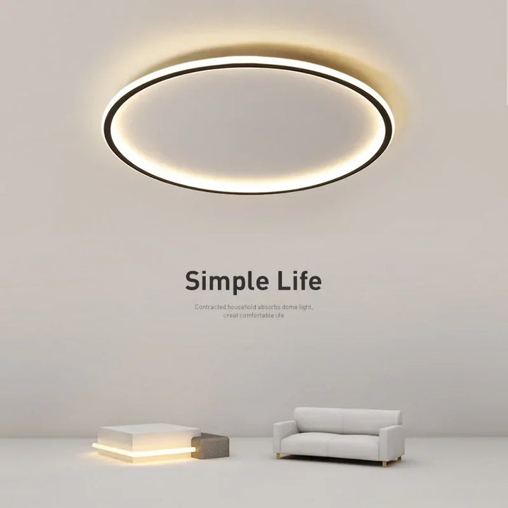 Moderne runde LED-Deckenleuchte, minimalistisch, für Wohnzimmer, Schlafzimmer, Flur.