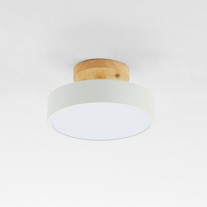 Moderne Holz-LED-Deckenleuchte