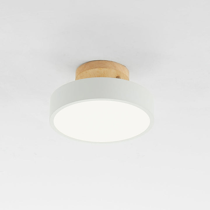 Moderne Holz-LED-Deckenleuchte