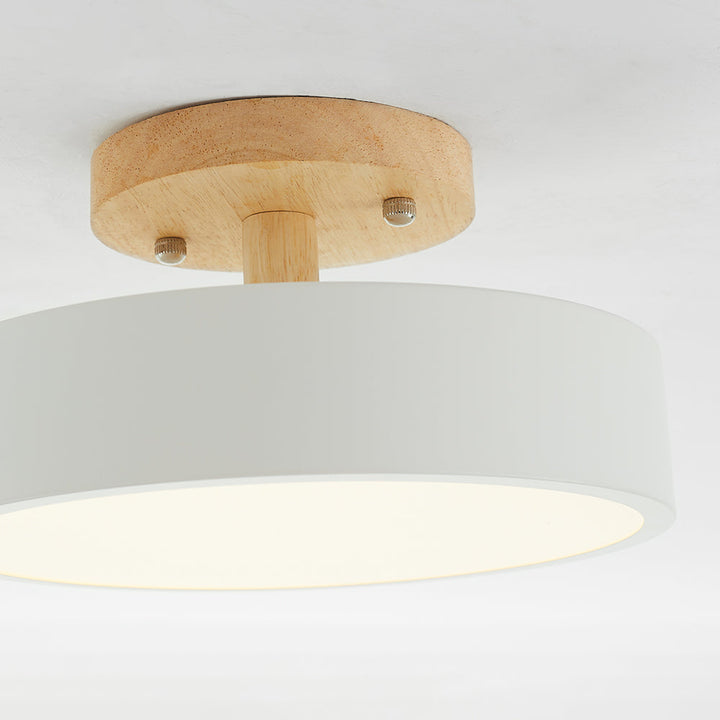 Moderne Holz-LED-Deckenleuchte