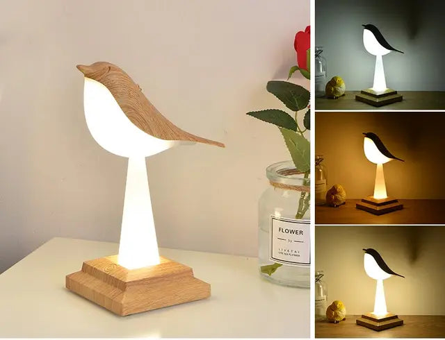 Charmante Vogel-inspirierte Tischleuchte Missbird-V2