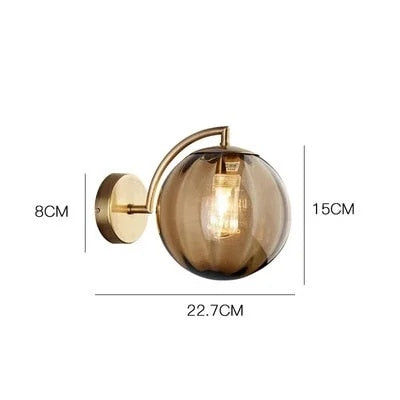 Luxuriöse LED-Wandleuchte im Glaskandelaber-Design