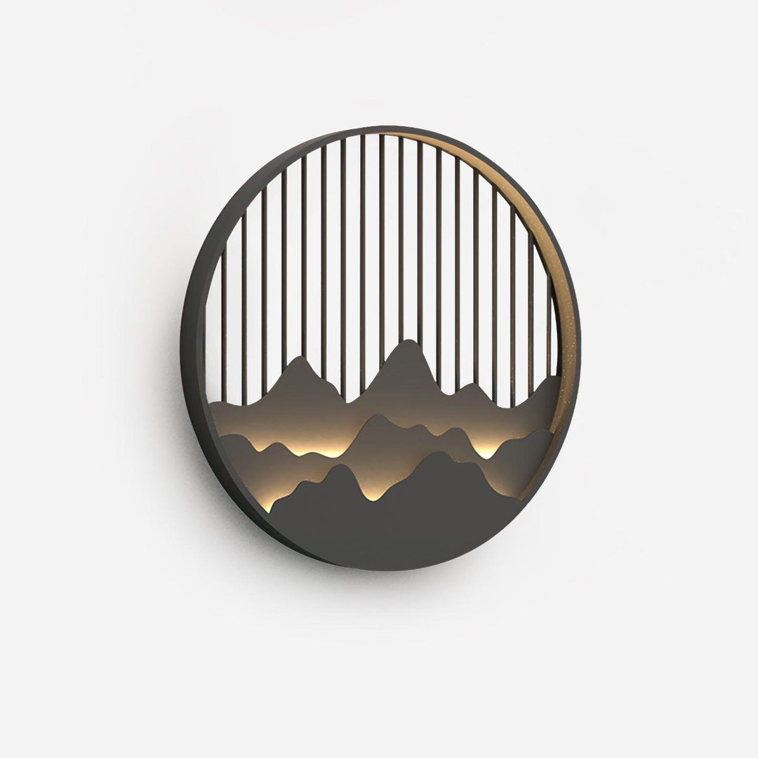 Moderne Outdoor Wandleuchte mit Bergmotiv