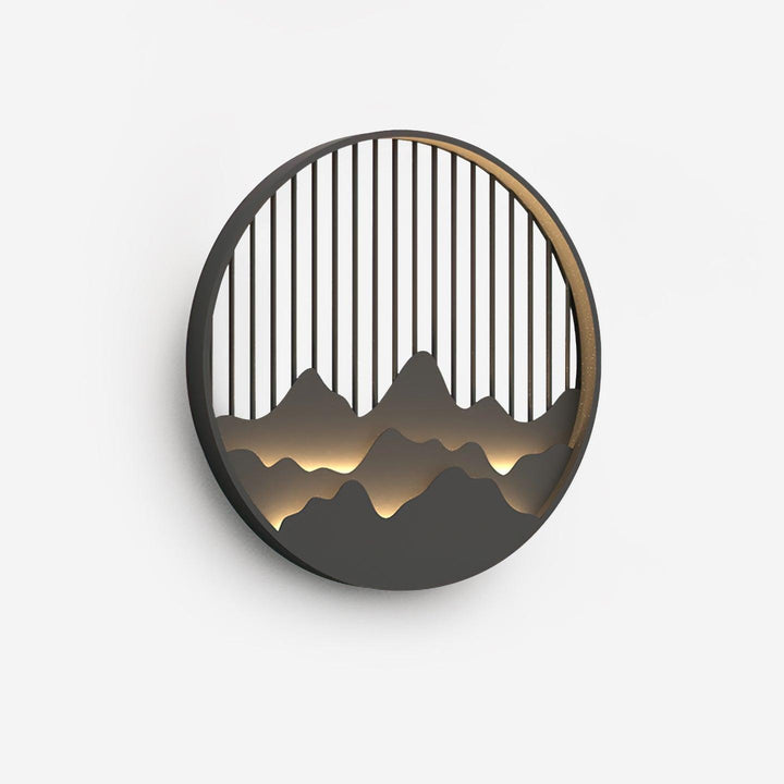 Moderne Outdoor Wandleuchte mit Bergmotiv