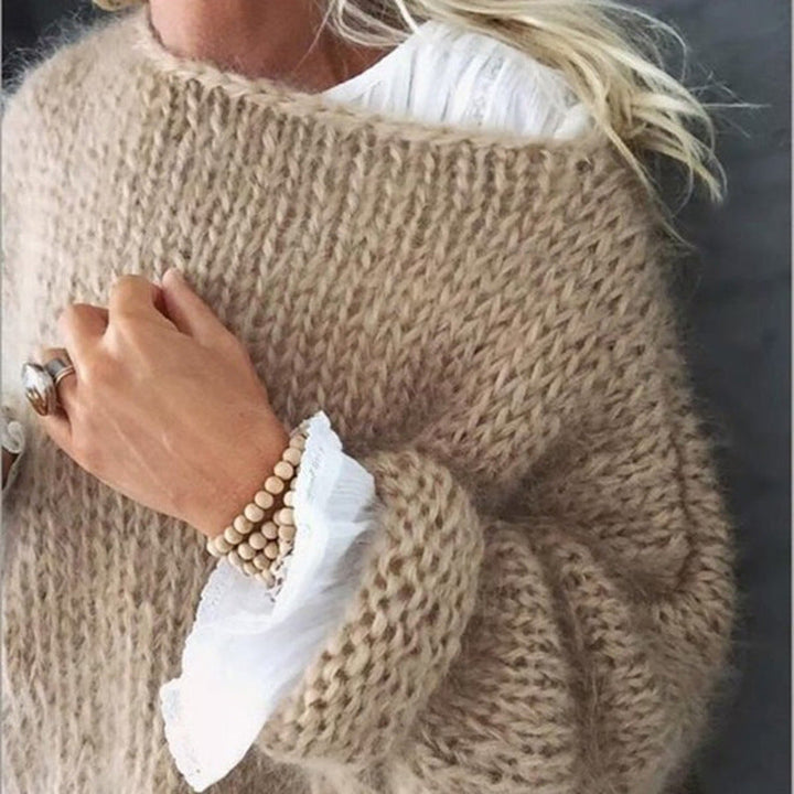 Damen Strickpullover Leichtgewicht Weiches Design
