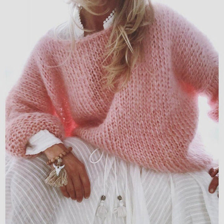 Damen Strickpullover Leichtgewicht Weiches Design