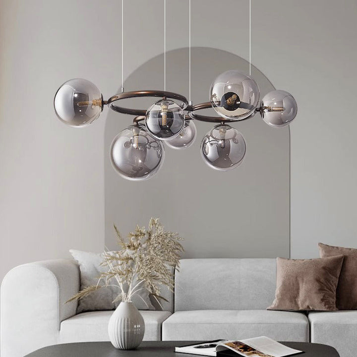Moderne Esstischlampe mit Ringen, dimmbar