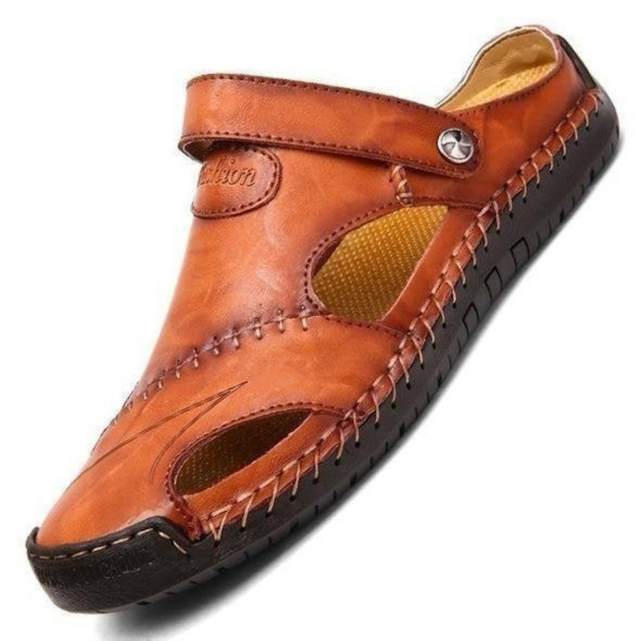 Herren Orthopädische Ledersandalen mit Fußgewölbeunterstützung