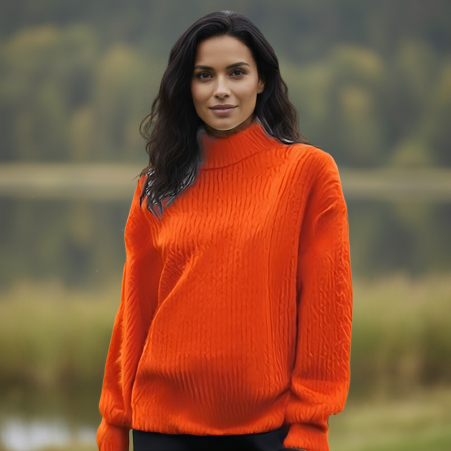 Gestrickter Pullover von hoher Qualität - Vintage Angora Design