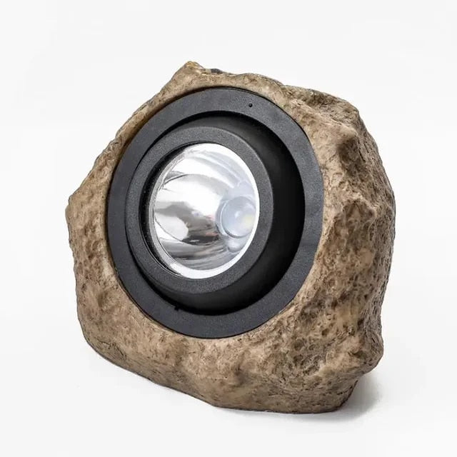 Outdoor Solarlampe in Steinoptik für stimmungsvolle Beleuchtung