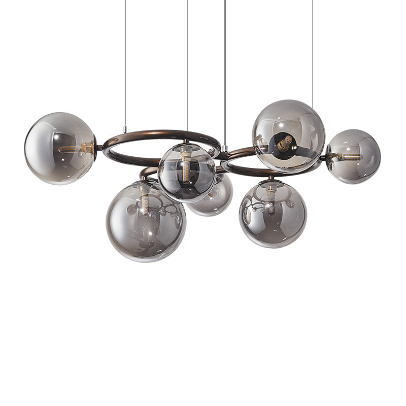 Moderne Esstischlampe mit Ringen, dimmbar