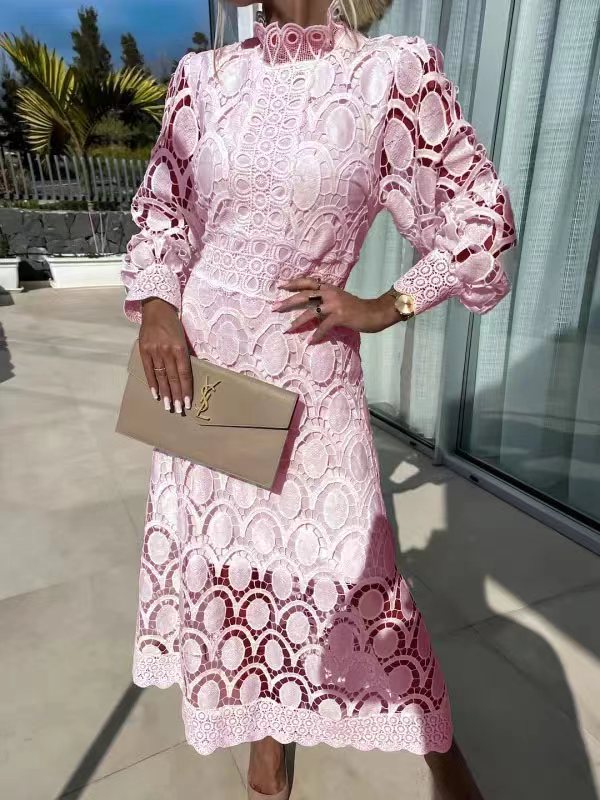 Damen Spitzenkleid mit eleganter Figurbetonung - Verschiedene Farben