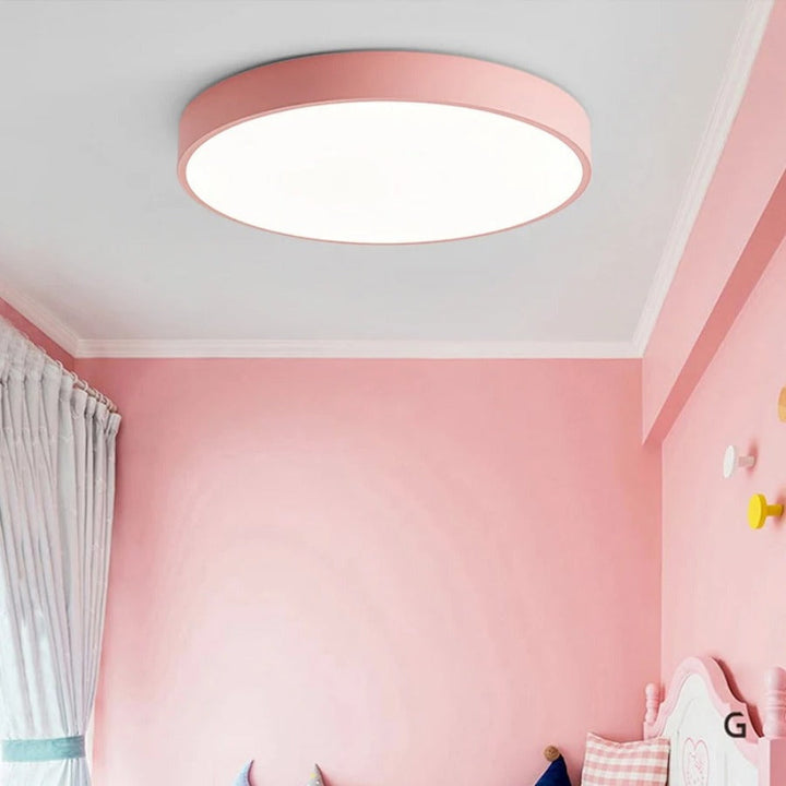 Nordische Holz-Macaroon LED-Deckenleuchte für Wohnräume
