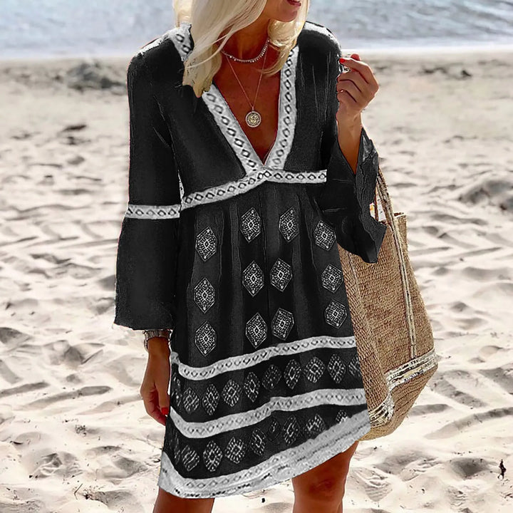 Damen-Sommerkleid mit Fledermausärmeln und Leichtem Schnitt