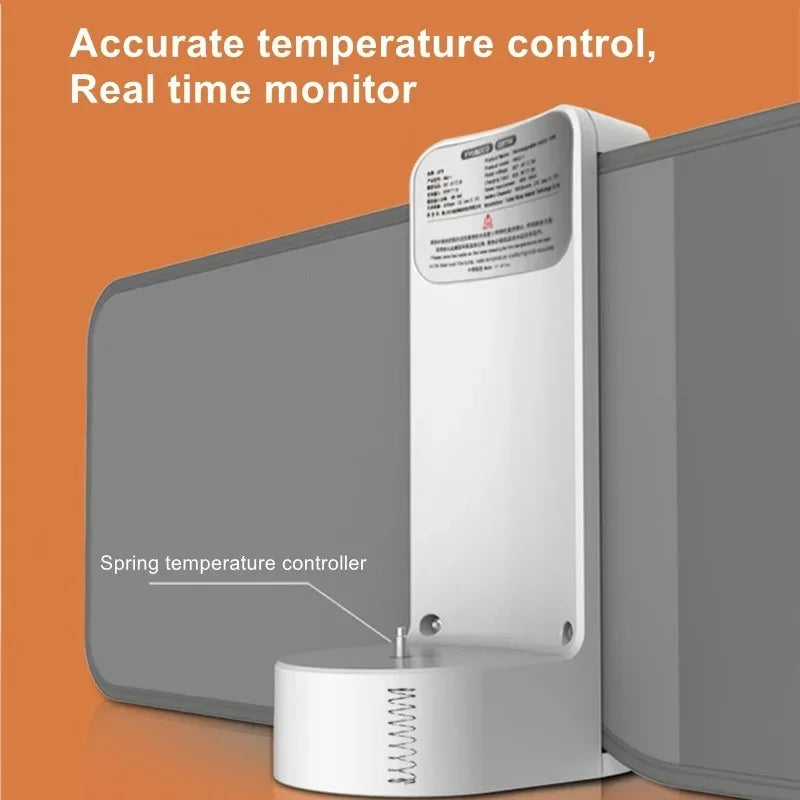 Grauer Temperaturregler mit Echtzeitüberwachung, präzise Steuerung, modernes Design.