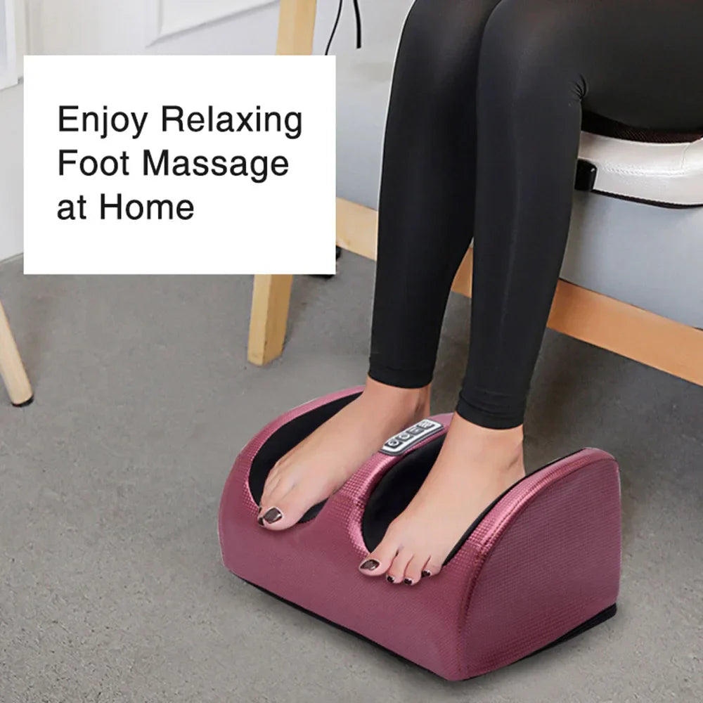 Rosa Fußmassagegerät für Zuhause, entspannend, tragbar, ergonomisch, für müde Füße.