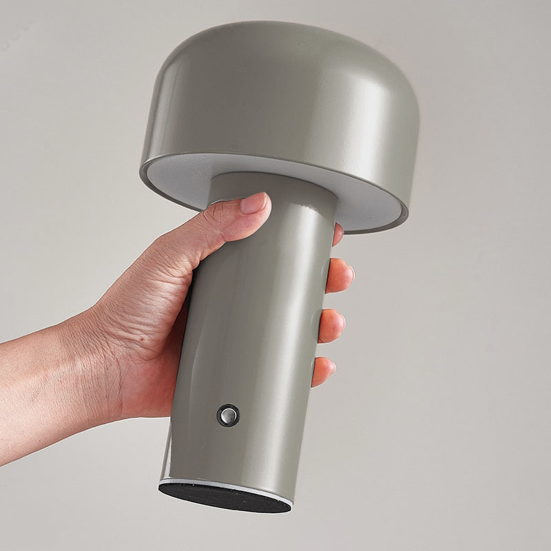 Stilvolle Italienische Schnurlose Pilz-Tischlampe