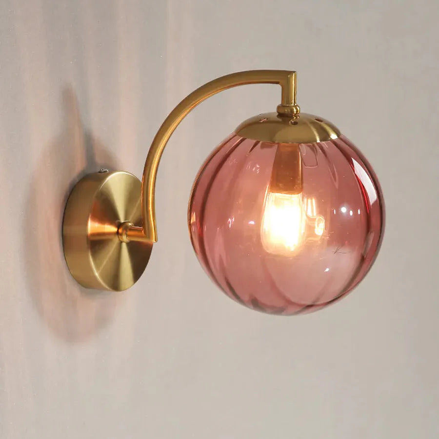 Luxuriöse LED-Wandleuchte im Glaskandelaber-Design