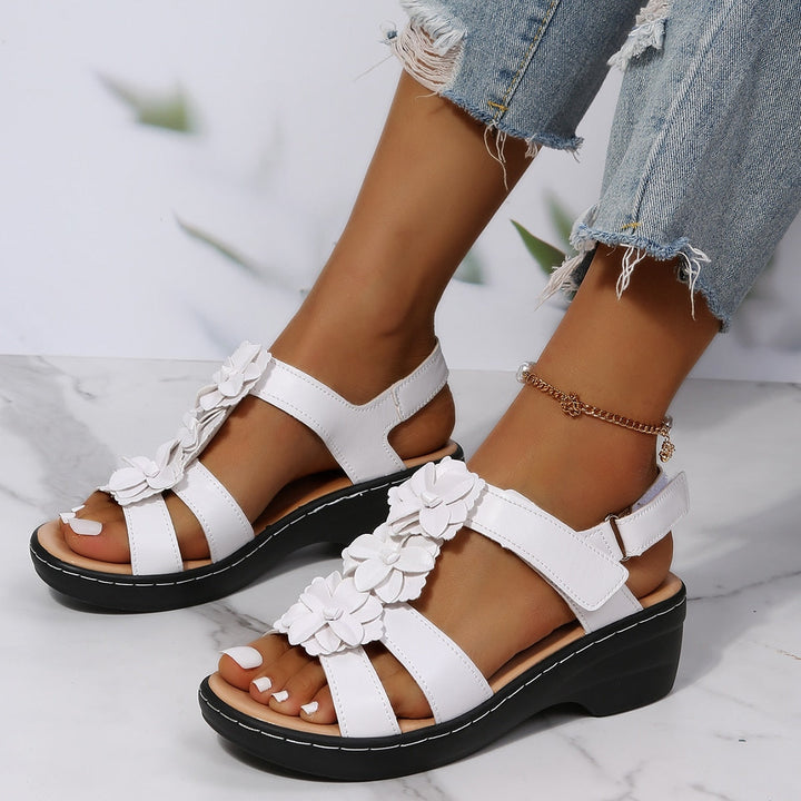 Damen Orthopädische Sandalen mit Blumenmuster