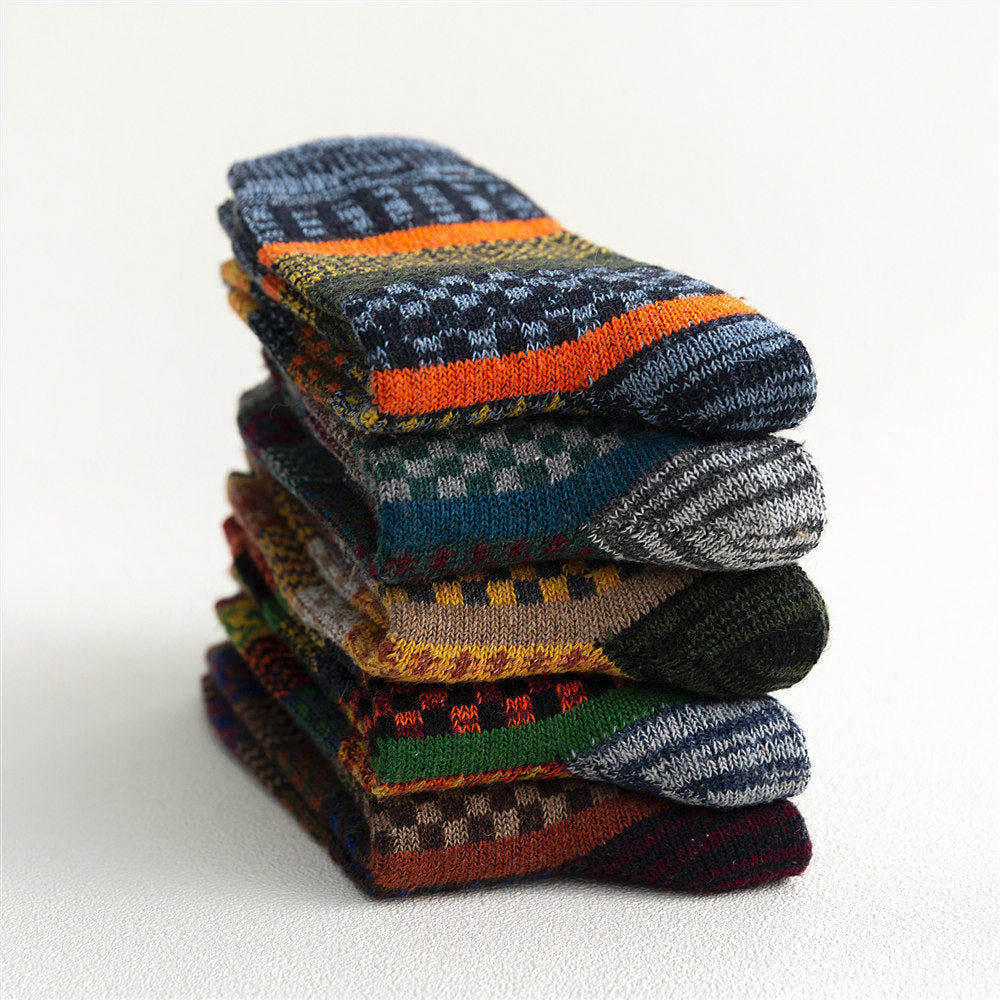 Herren Warme Wollsocken im Vintage-Stil (5 Paar)