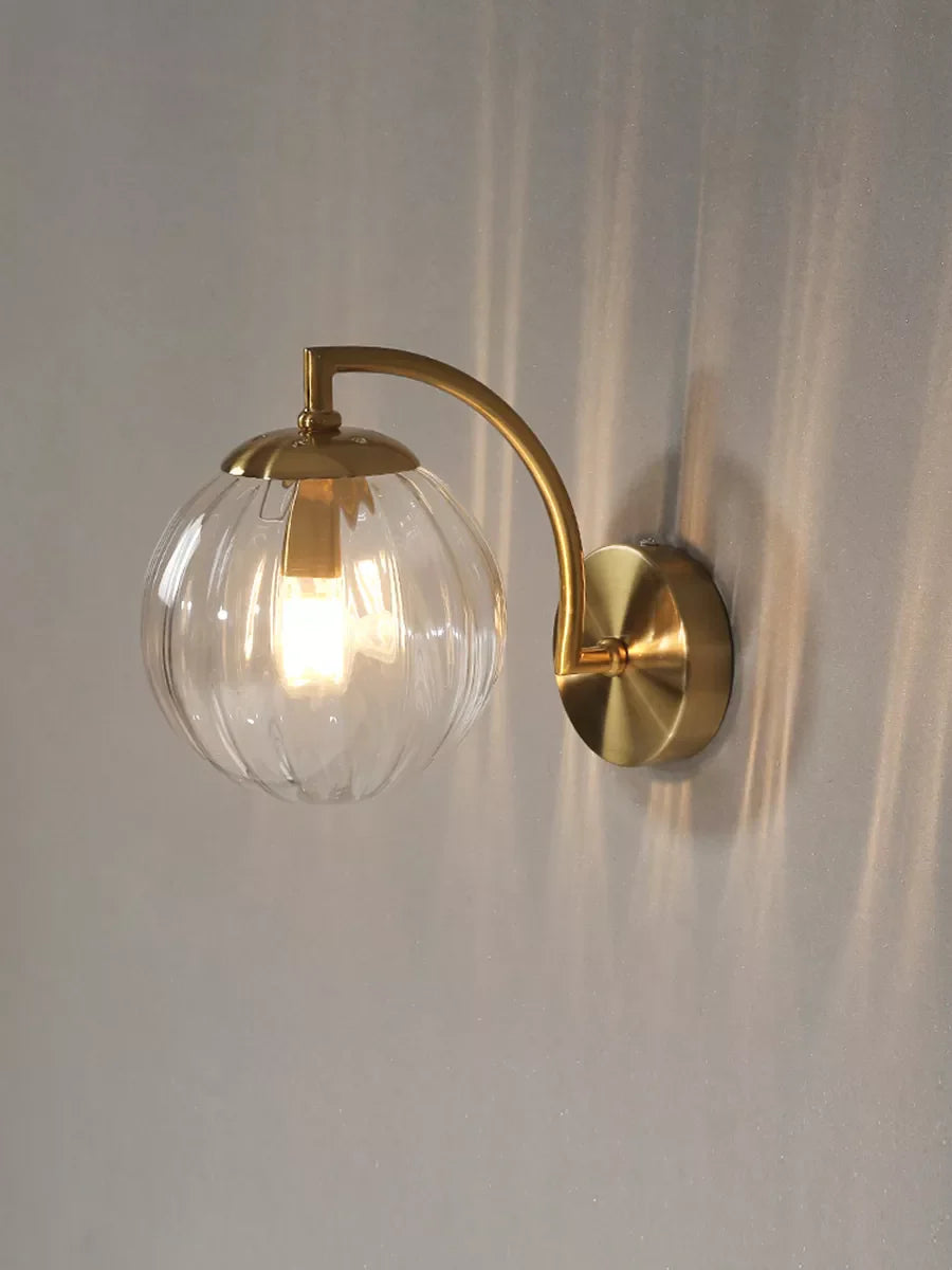 Luxuriöse LED-Wandleuchte im Glaskandelaber-Design