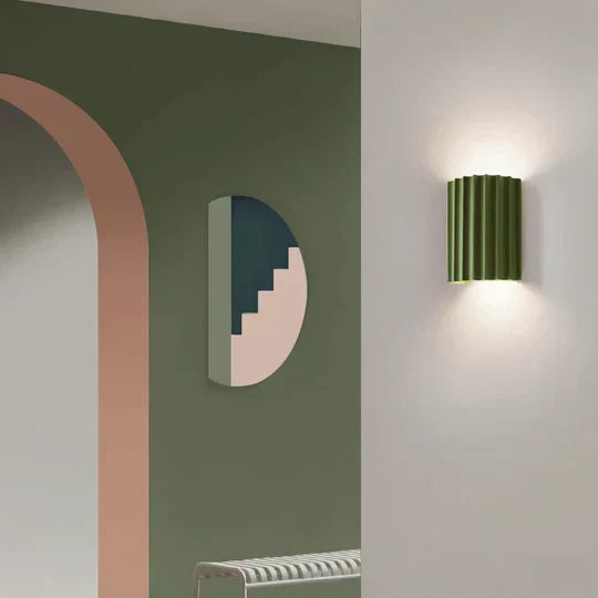 Grüne moderne Wandleuchte aus Harz, LED, nordisches Design, Wohnzimmer, Schlafzimmer, Flur.