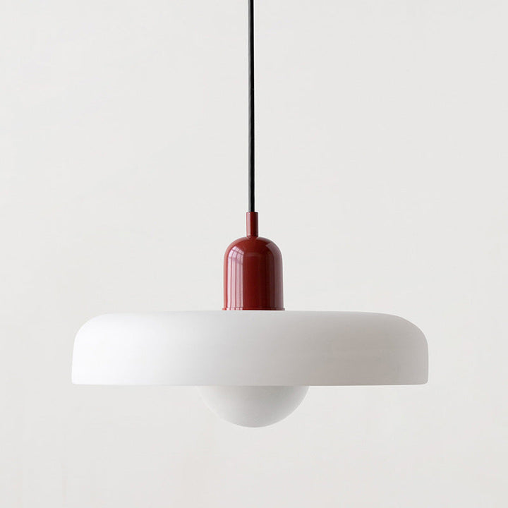 Bauhaus-Pendelleuchte aus farbigem Glas für moderne Inneneinrichtung