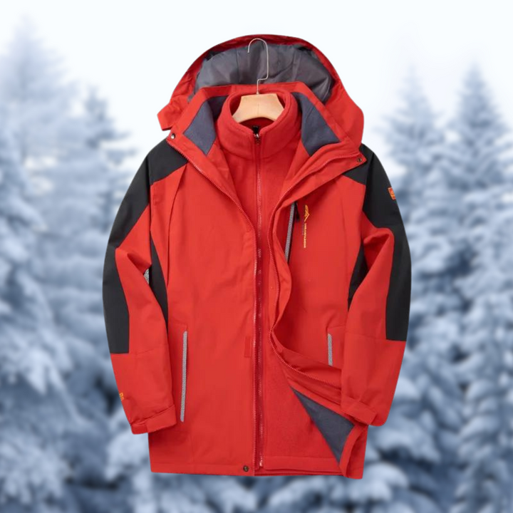 Damen 3-in-1 Jacke mit Wasserdichtem Material