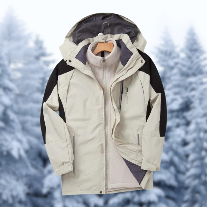 Damen 3-in-1 Jacke mit Wasserdichtem Material
