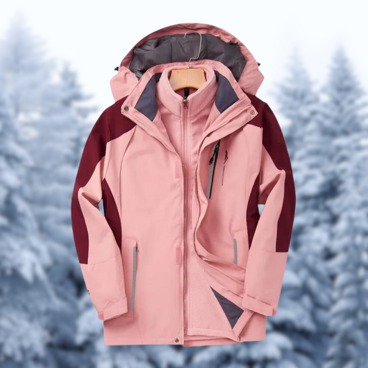 Damen 3-in-1 Jacke mit Wasserdichtem Material