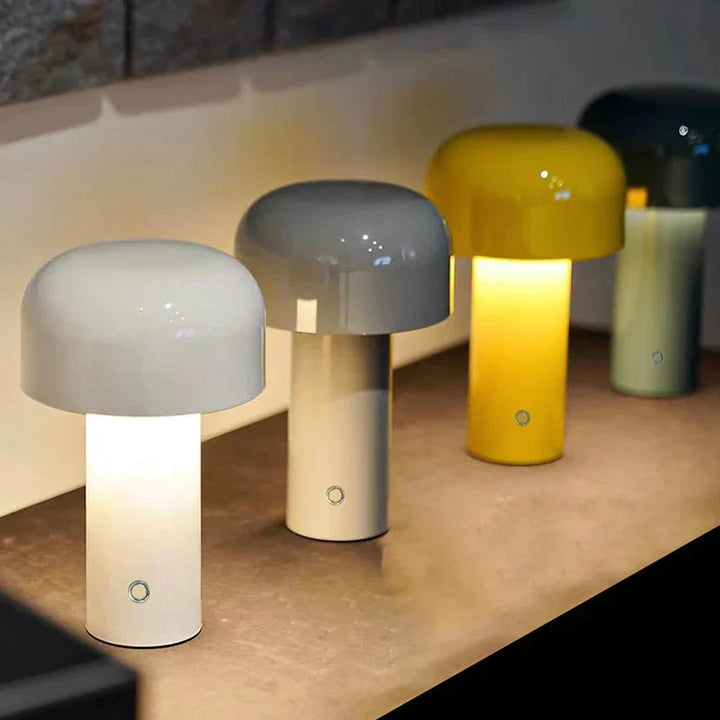 Stilvolle Italienische Schnurlose Pilz-Tischlampe