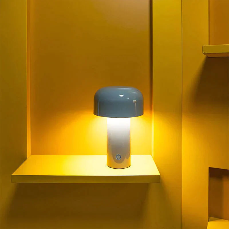Stilvolle Italienische Schnurlose Pilz-Tischlampe